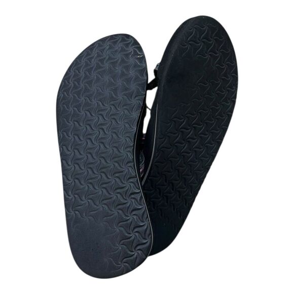 Teva Women’s Black Pink Stitched Olowahu Strappy Flip Flops 7 - Picture 6 of 6